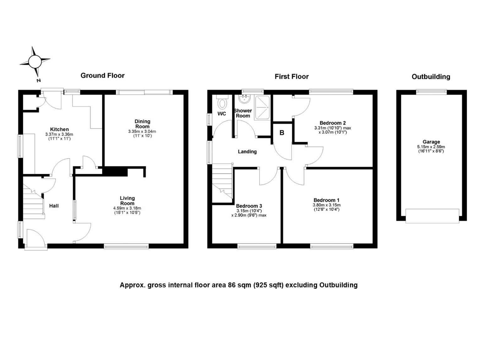 16, Northfield, Girton, Cambridge floorplan