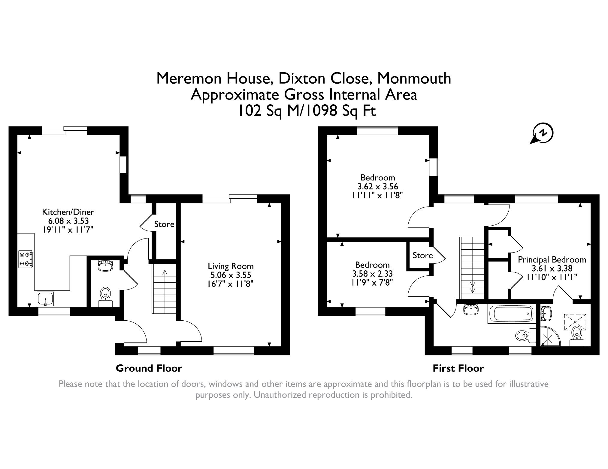 Meremon House, Dixton Close, Monmouth floorplan
