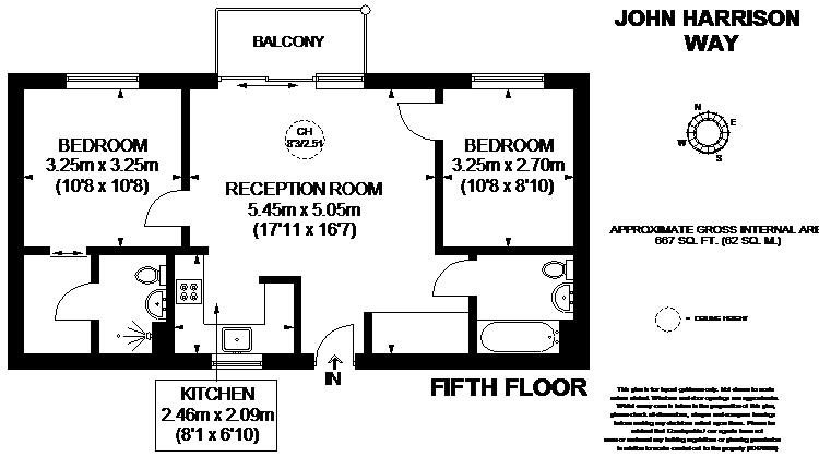 2 Bedrooms Flat to rent in John Harrison Way, London SE10