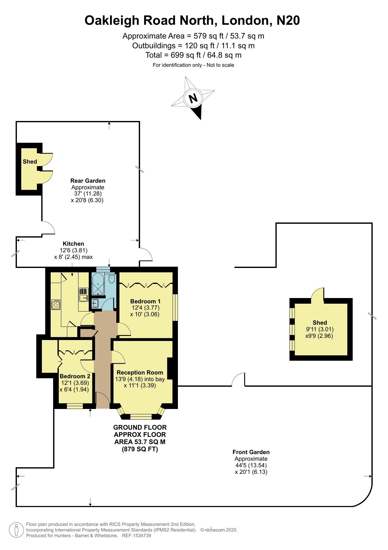312, Oakleigh Road North, London floorplan