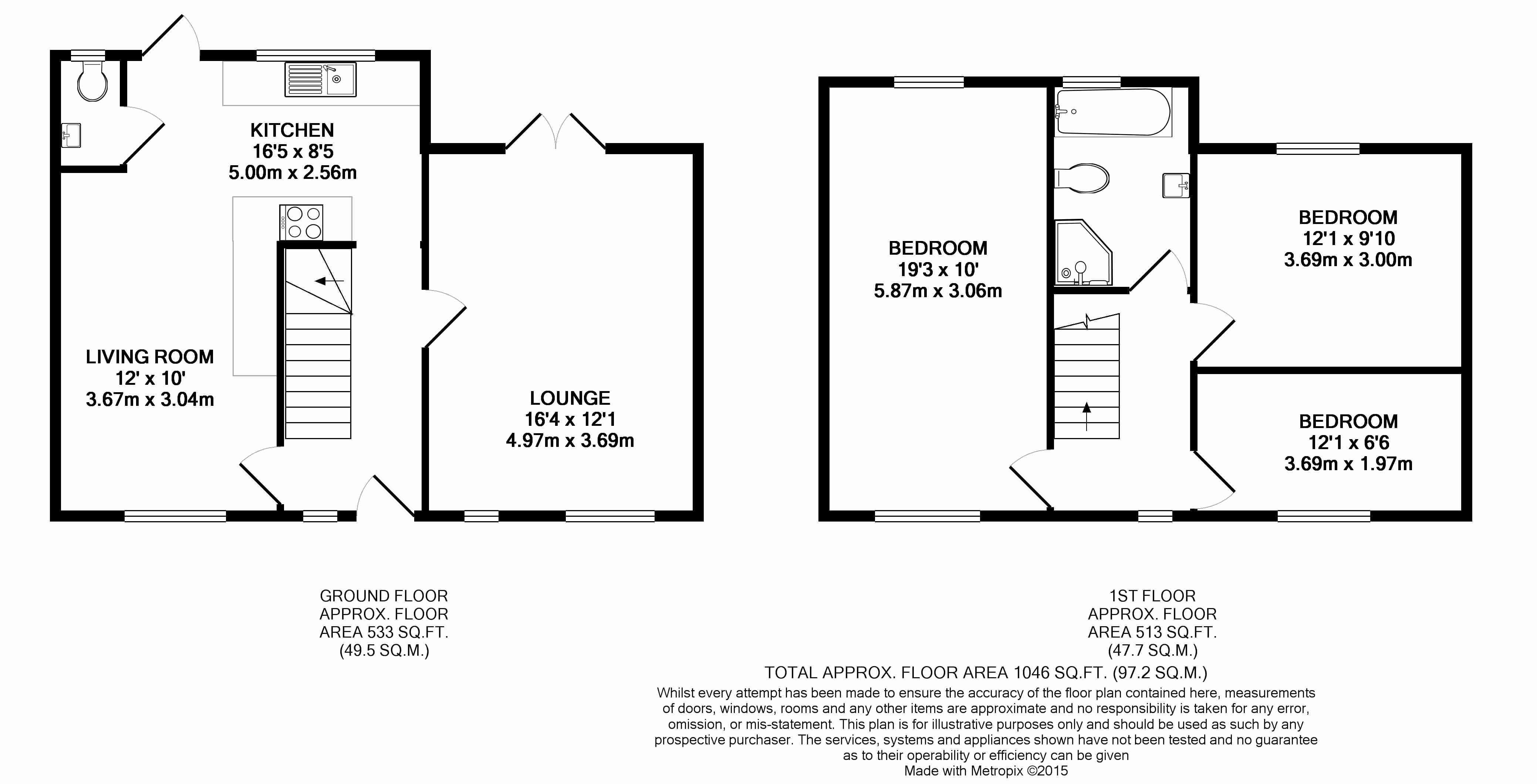 3 Bedrooms Terraced house to rent in Campers Road, Letchworth Garden City SG6