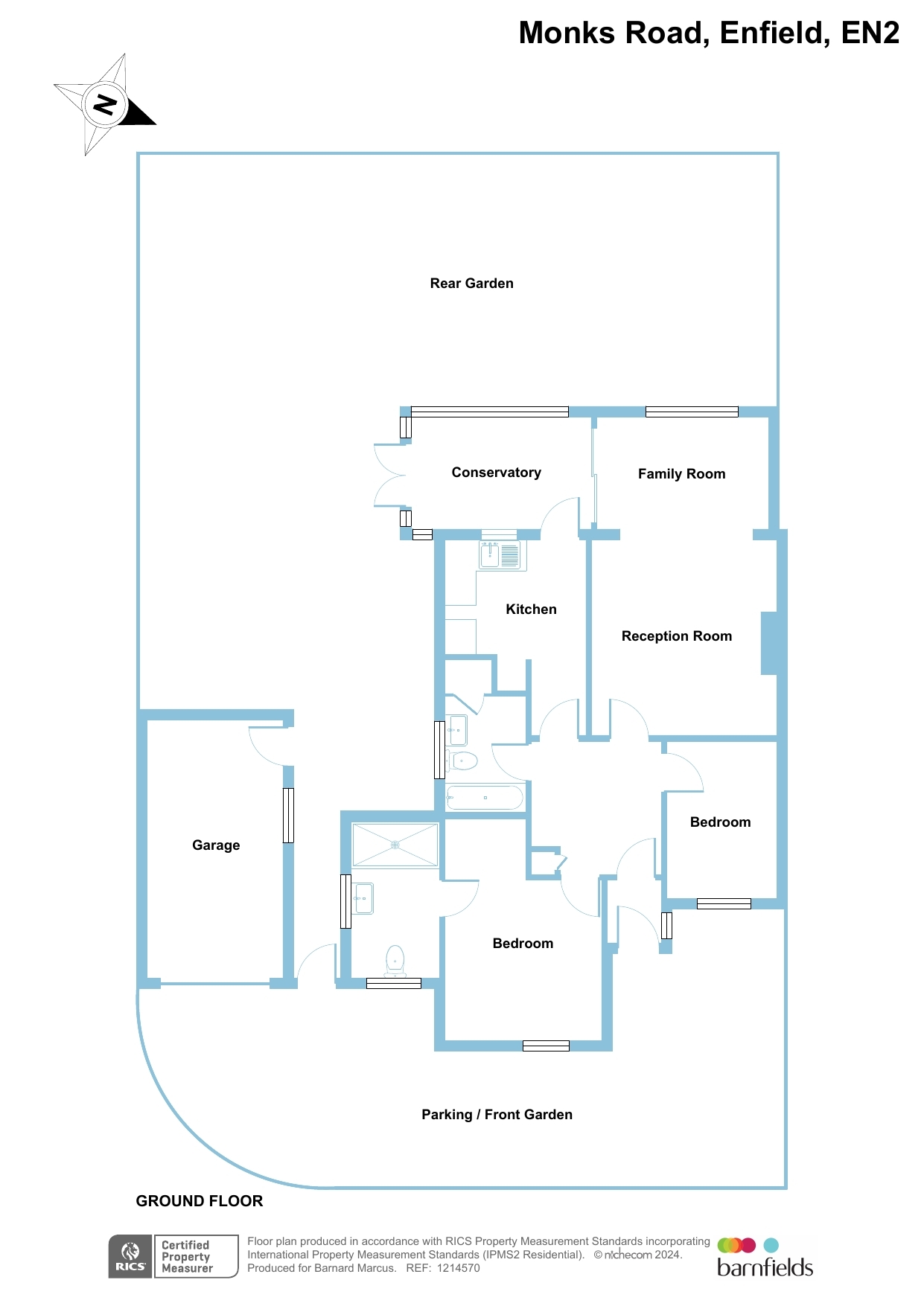 91, Monks Road, Enfield floorplan