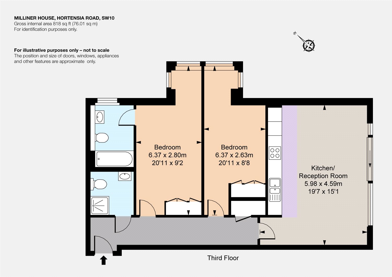 2 Bedrooms Flat to rent in Milliner House, Hortensia Road, London SW10