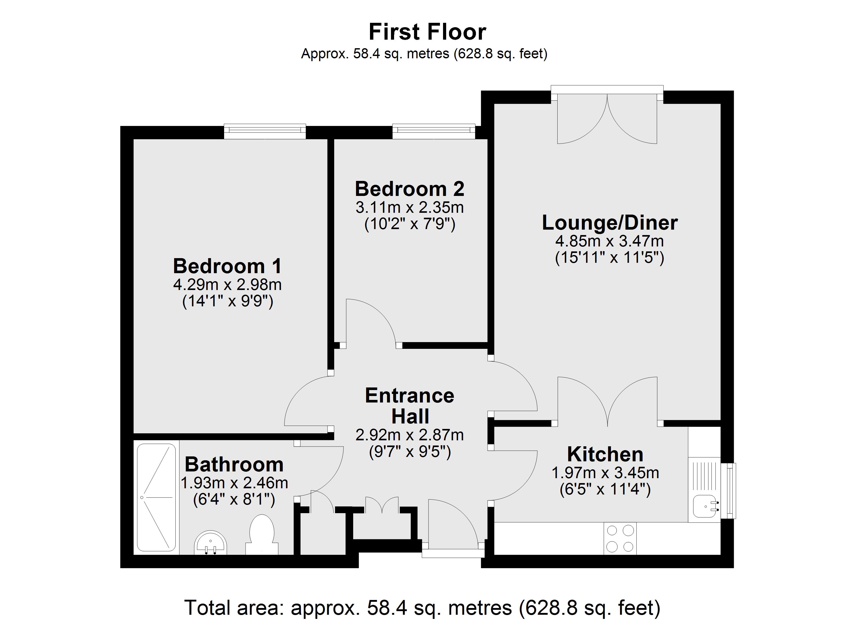 Apartment 15, Ferguson House, Skellingthorpe Road, Lincoln floorplan