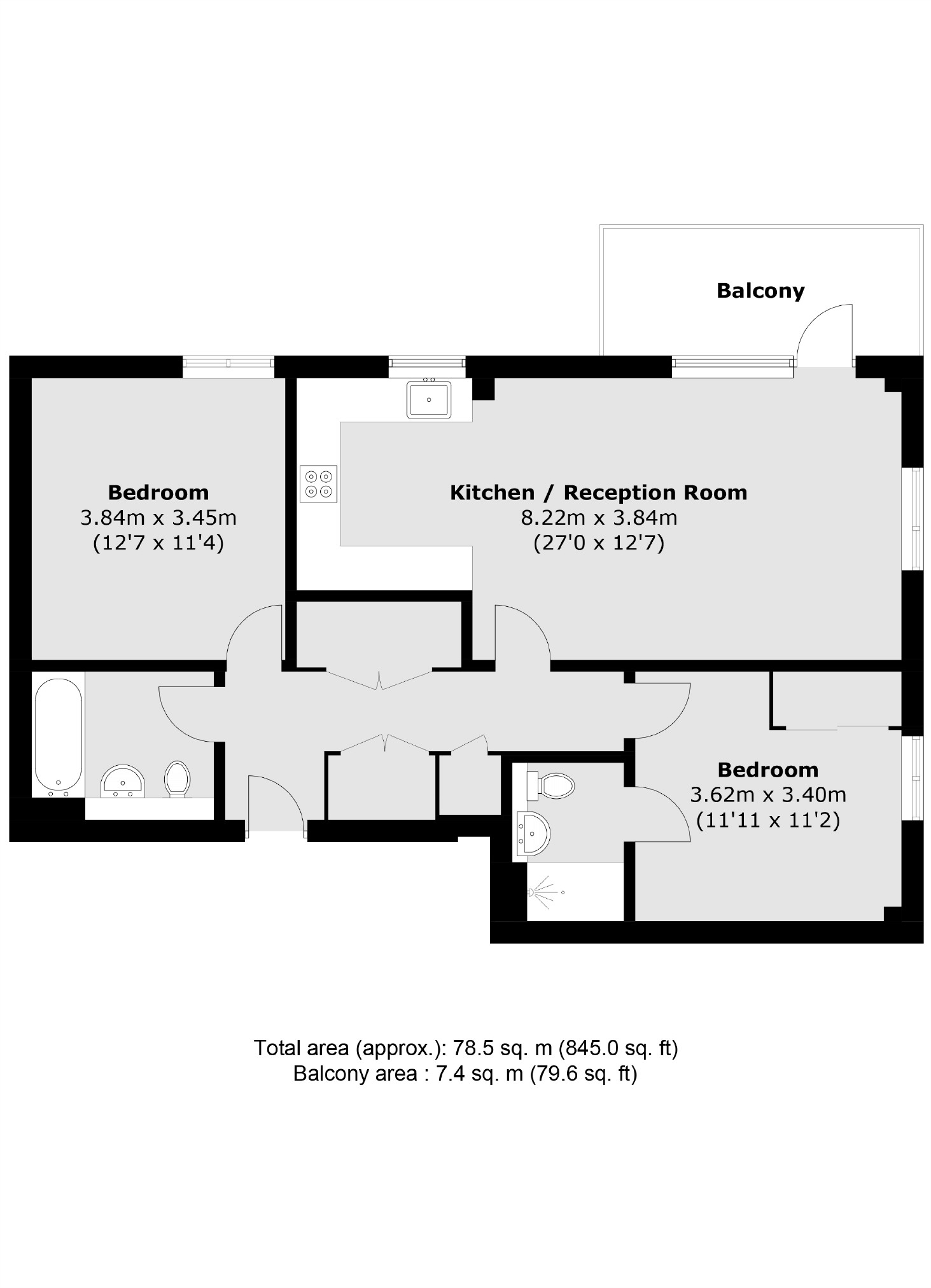 Flat 304, Skelton Lodge, 5, Billinghurst Way, London floorplan