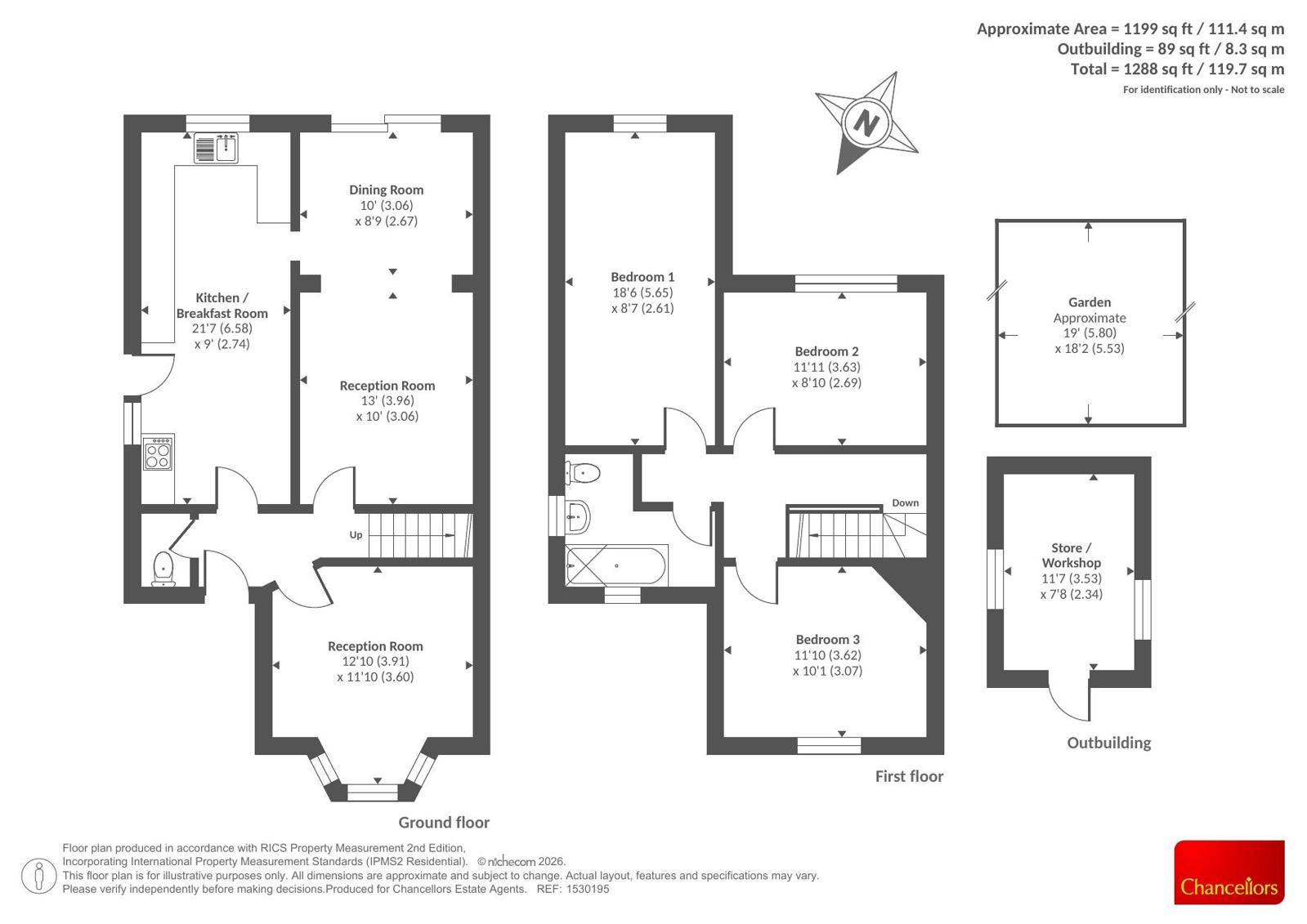 126, Dene Road, Oxford floorplan