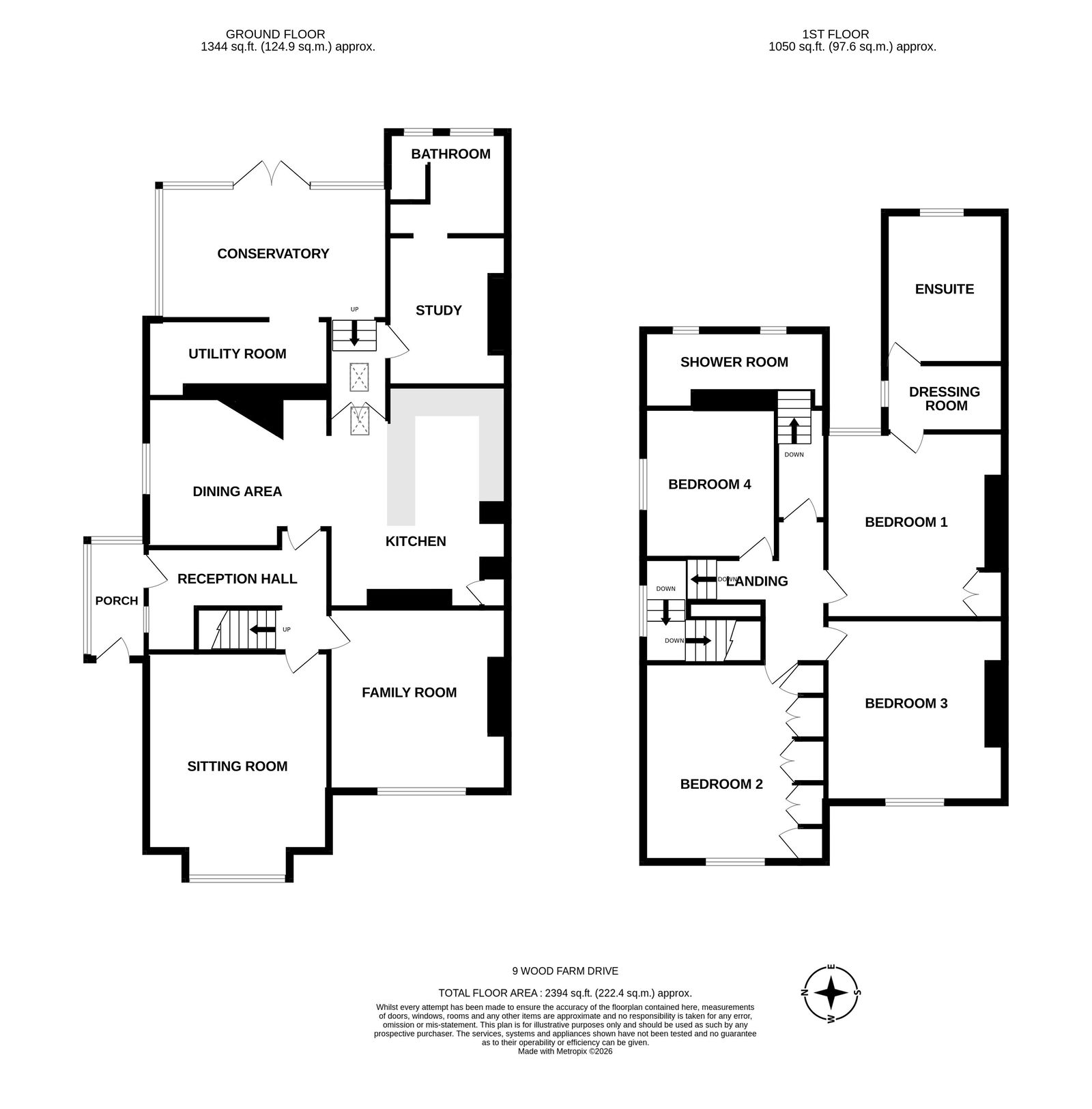 9, Woodfarm Road, Malvern floorplan