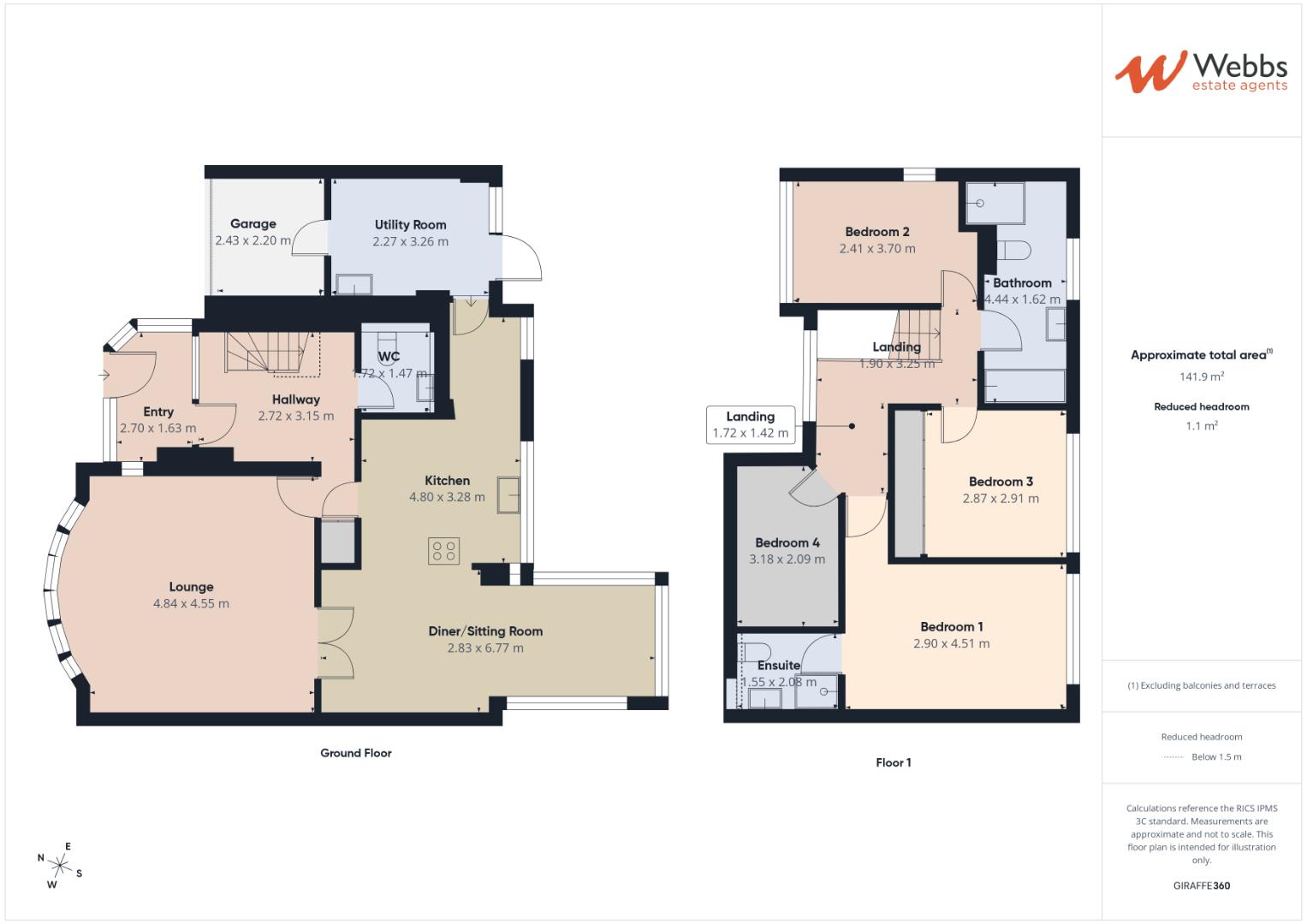 18, Meriden Close, Cannock floorplan