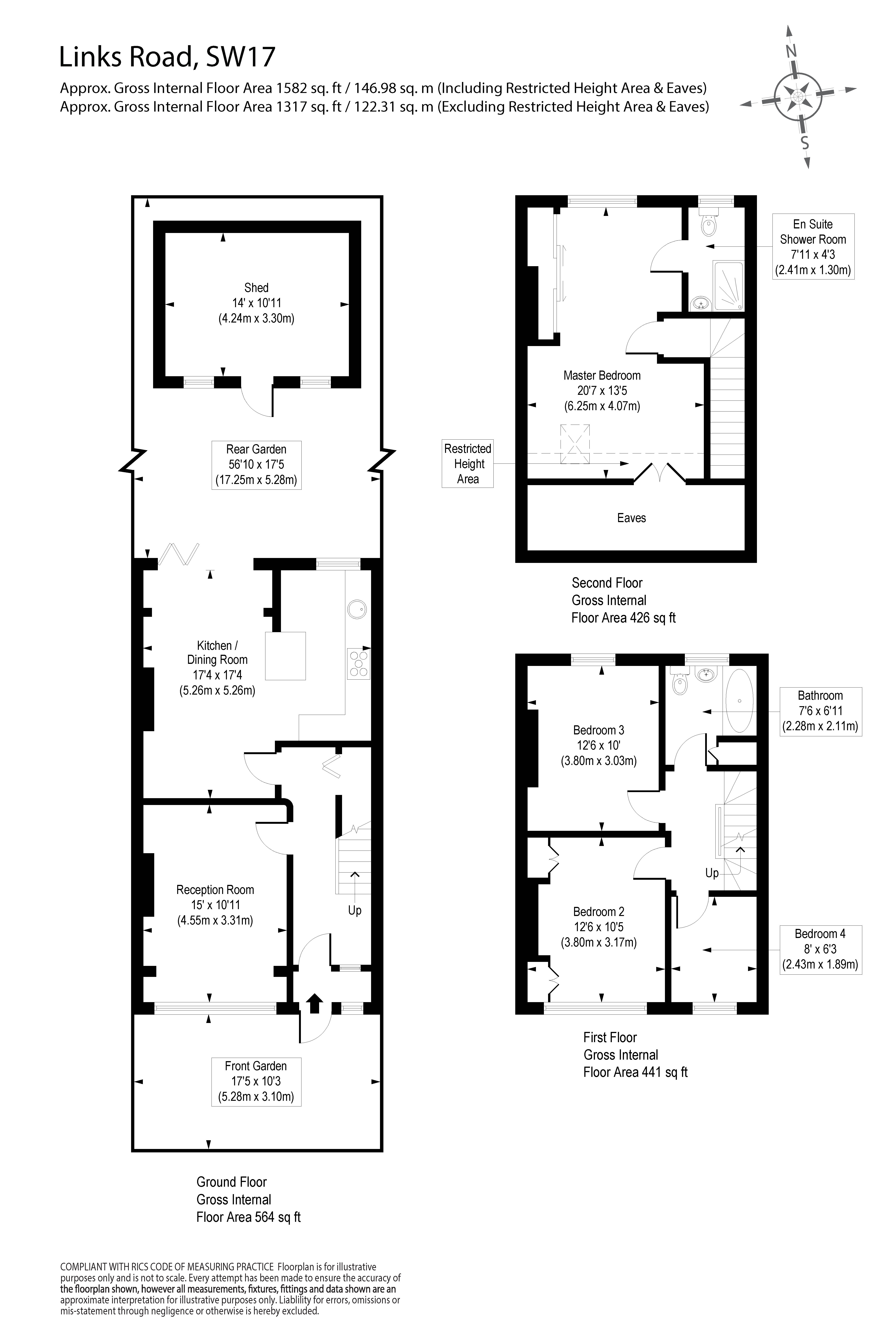 207, Links Road, London floorplan