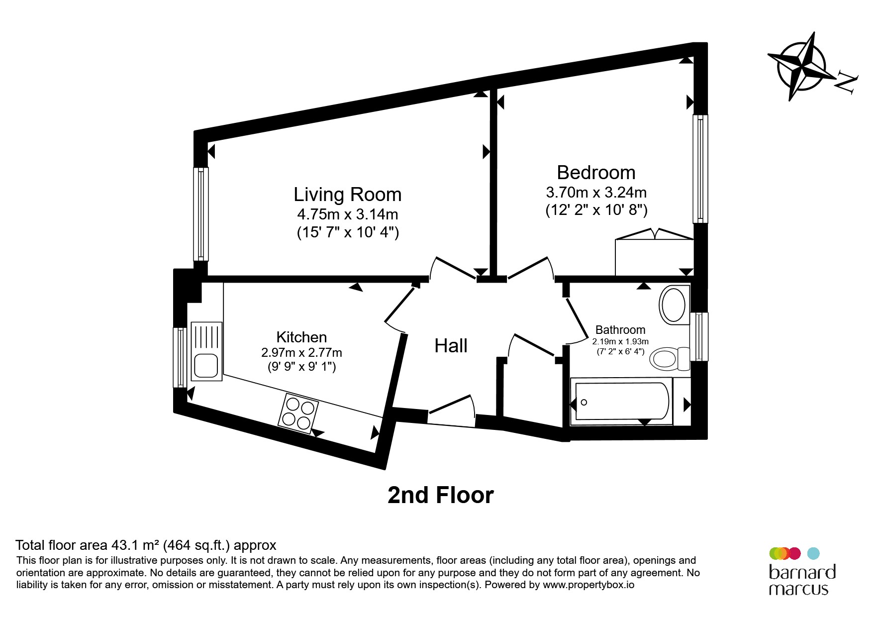 Flat 5, Cheam House, 144, Brook Drive, London floorplan