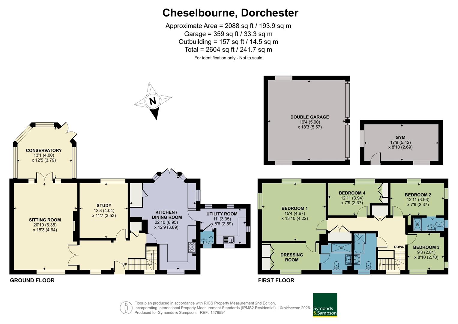 Chesel House, Drakes Lane, Dorchester floorplan
