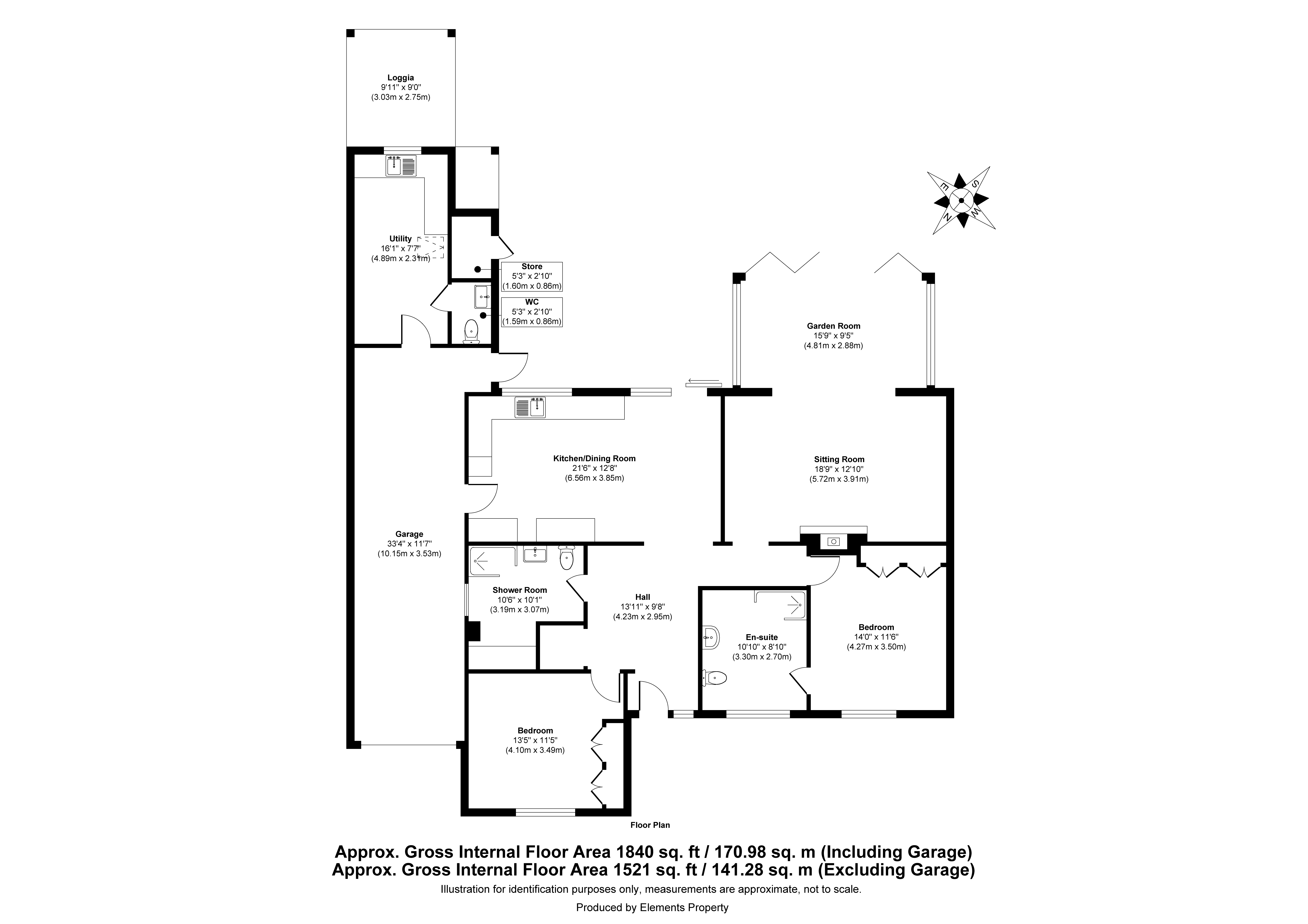 20, Lifford Gardens, Broadway floorplan