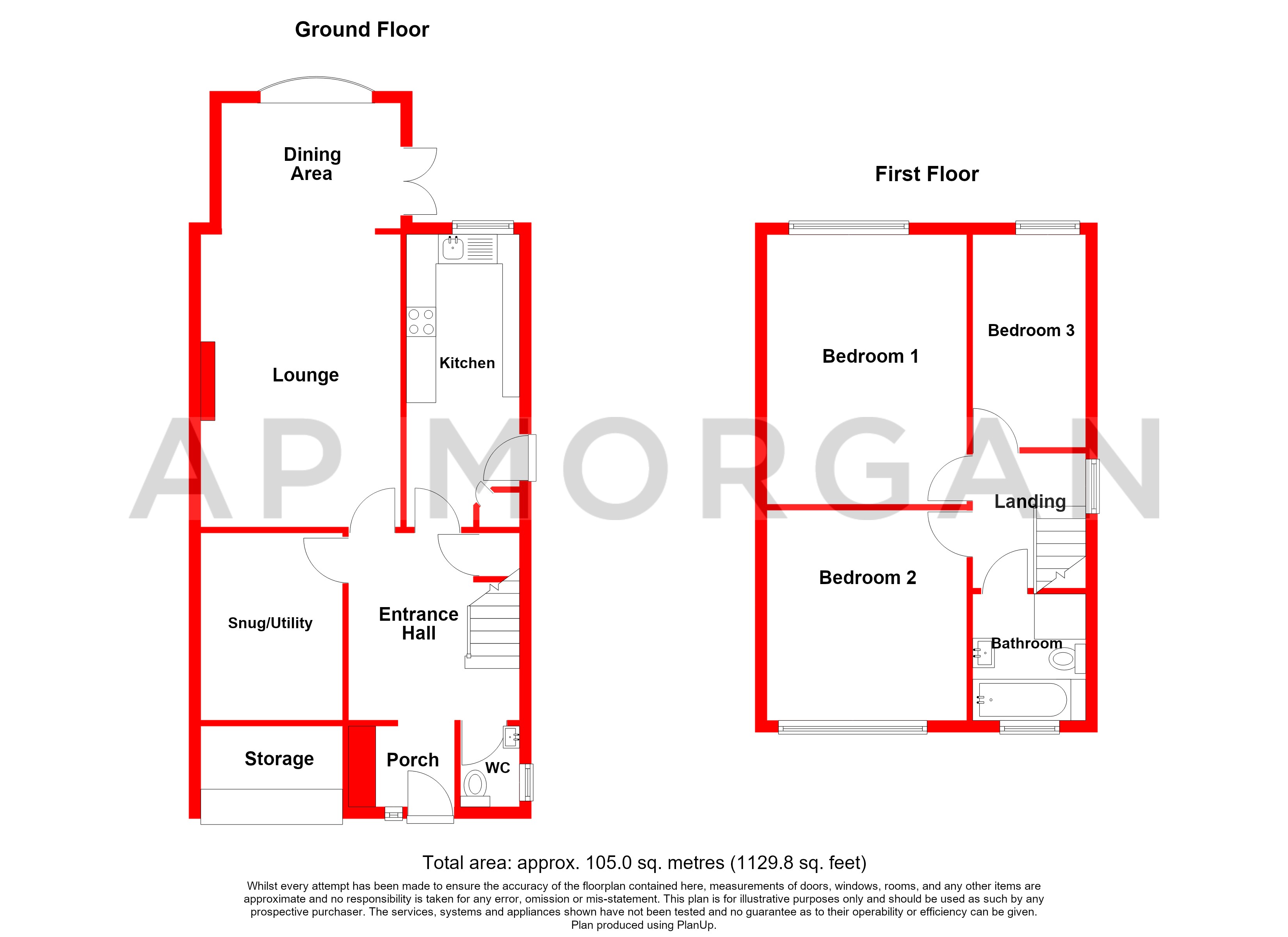12, Willow Drive, Worcestershire floorplan