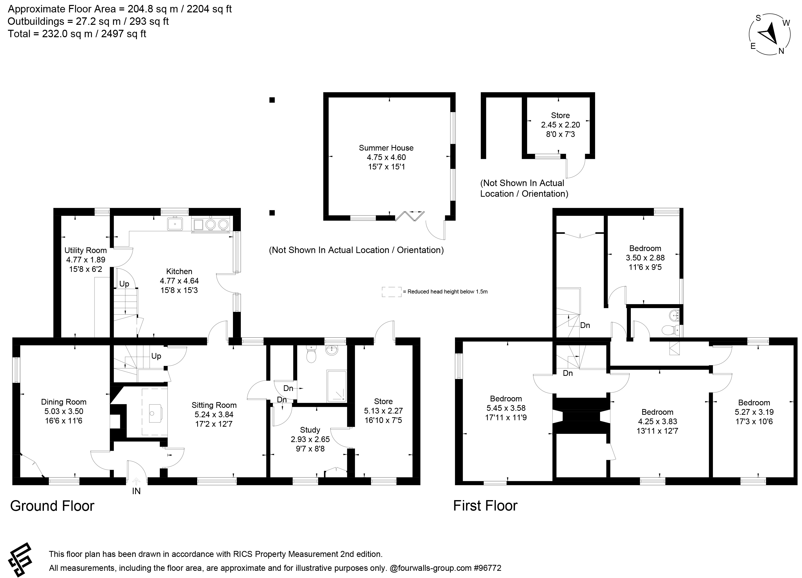 Redhouse Farmhouse, Monk Sherborne floorplan