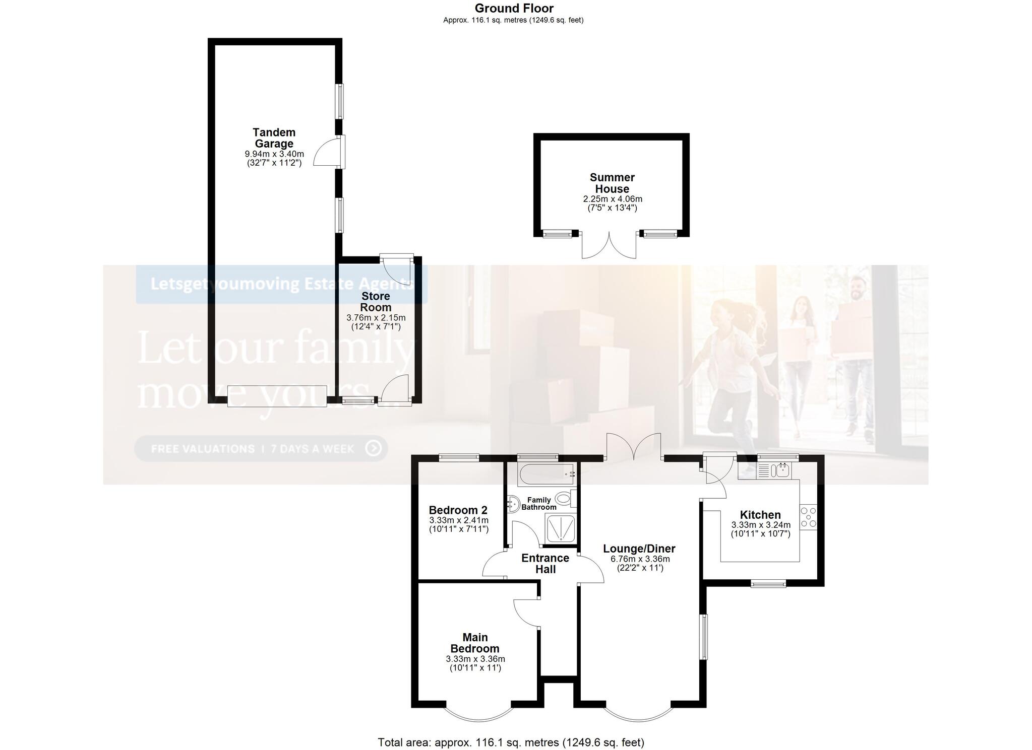 New Glen Lea, 144 High Road, Whaplode floorplan