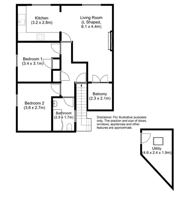 1 Glandulyn, Pwllheli floorplan