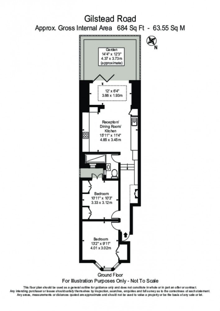 2 Bedrooms Flat to rent in Gilstead Road, Fulham SW6