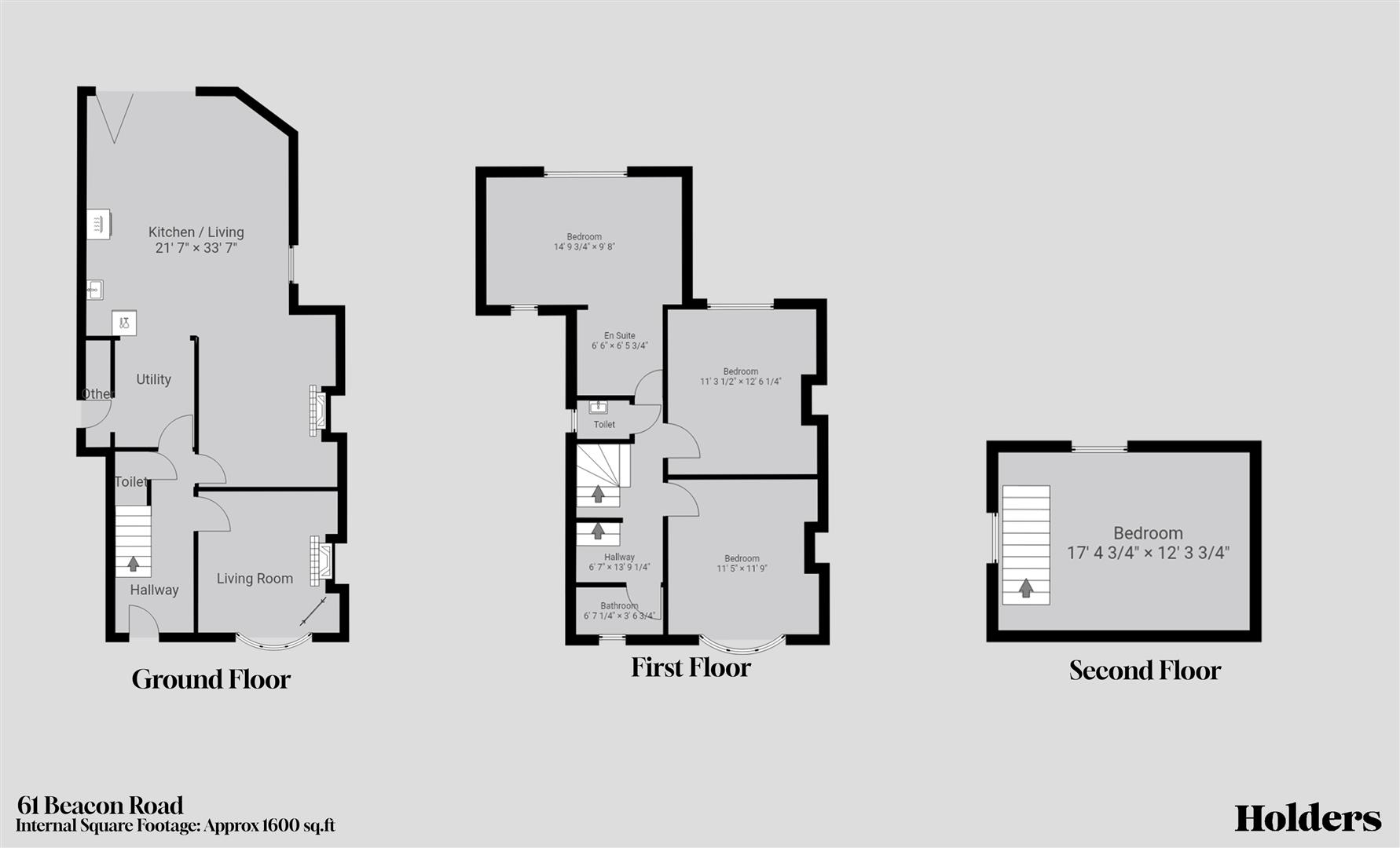 61, Beacon Road, Loughborough floorplan