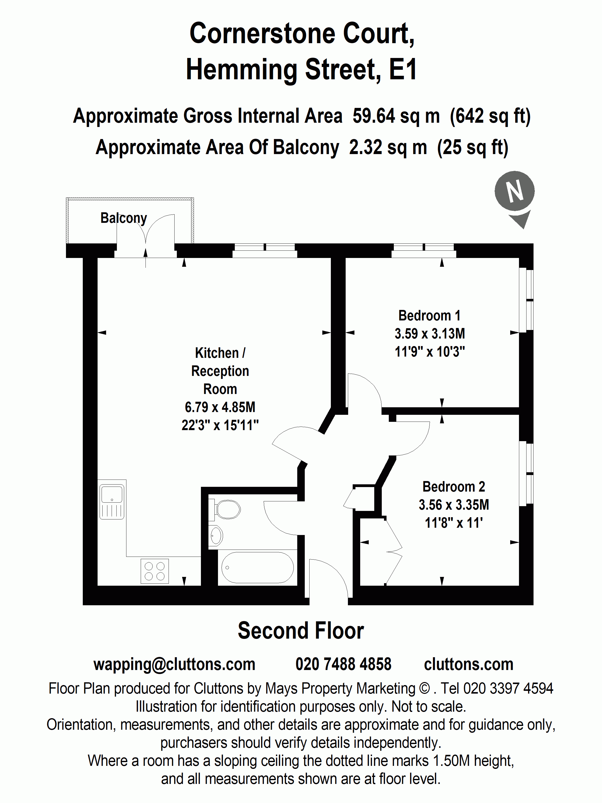 Flat 8, Cornerstone Court, 2 Hemming Street, London floorplan