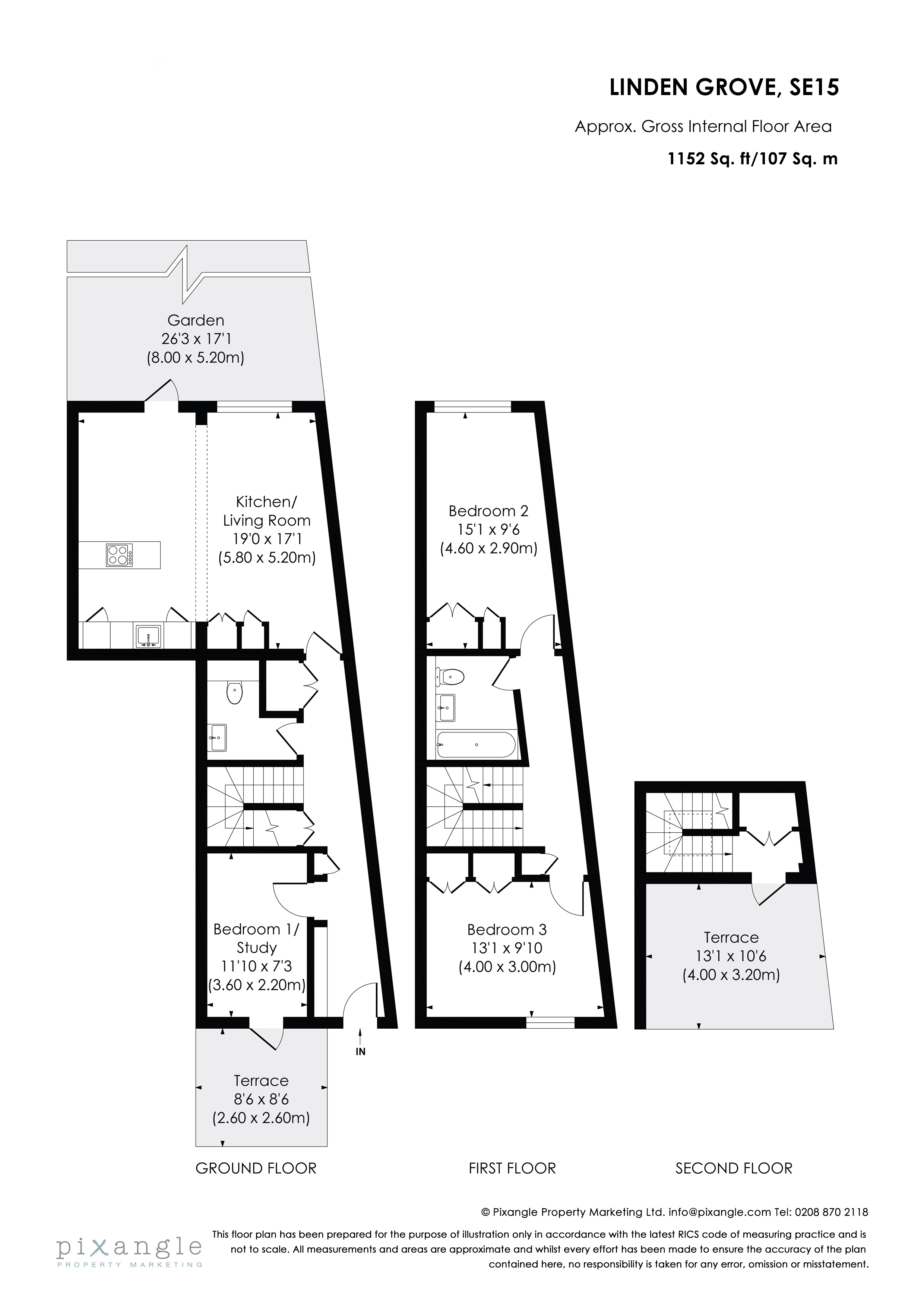 Passivhaus maisonette, Linden Grove, London floorplan
