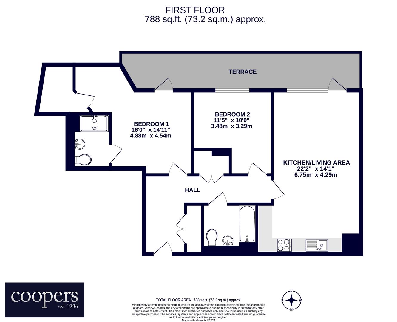 Flat 2 Broughton Court, 4a Garnet Place, West Drayton floorplan