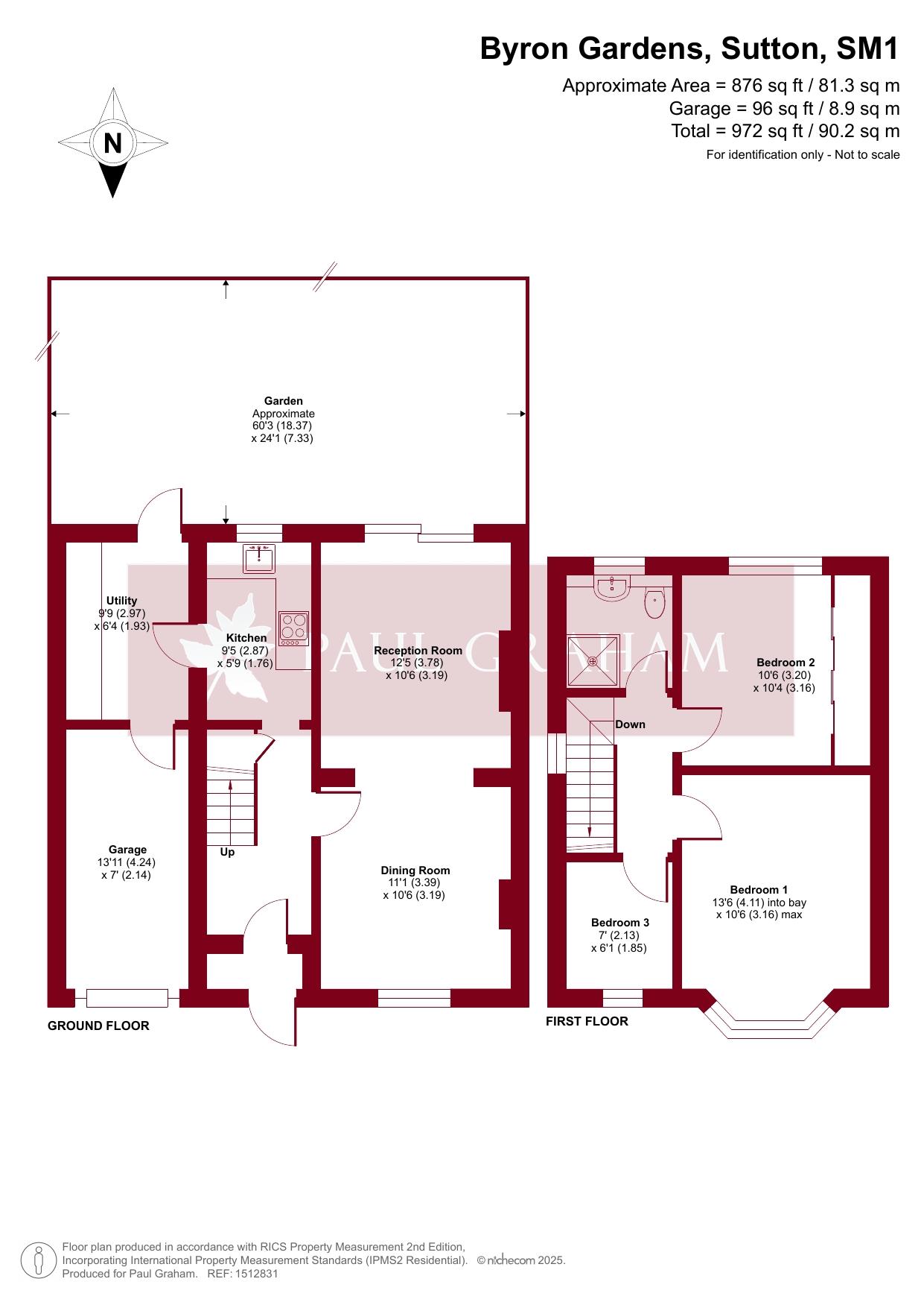 4, Byron Gardens, Sutton floorplan