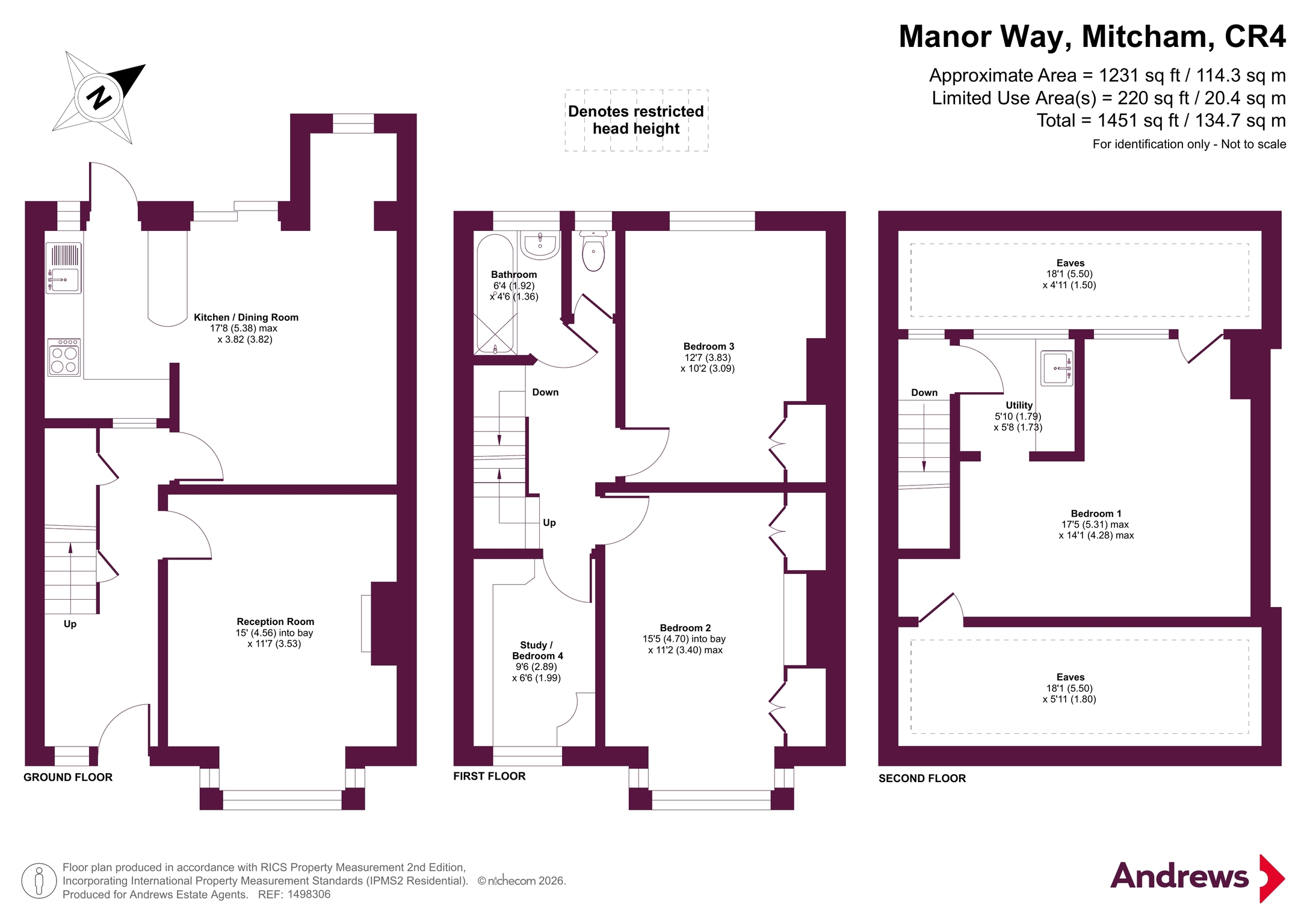103, Manor Way, Mitcham floorplan