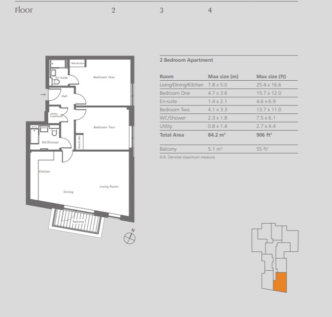 Plot 31, Glenbrook Apartments 85, Glenthorne Road, Hammersmith floorplan