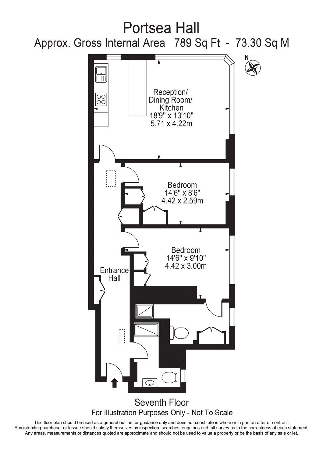 2 Bedrooms Flat to rent in Portsea Place, London W2