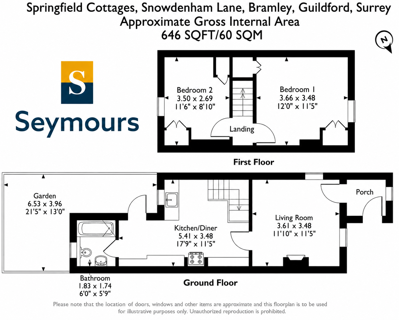 4 Springfield Cottages,, Snowdenham Lane, Guildford floorplan