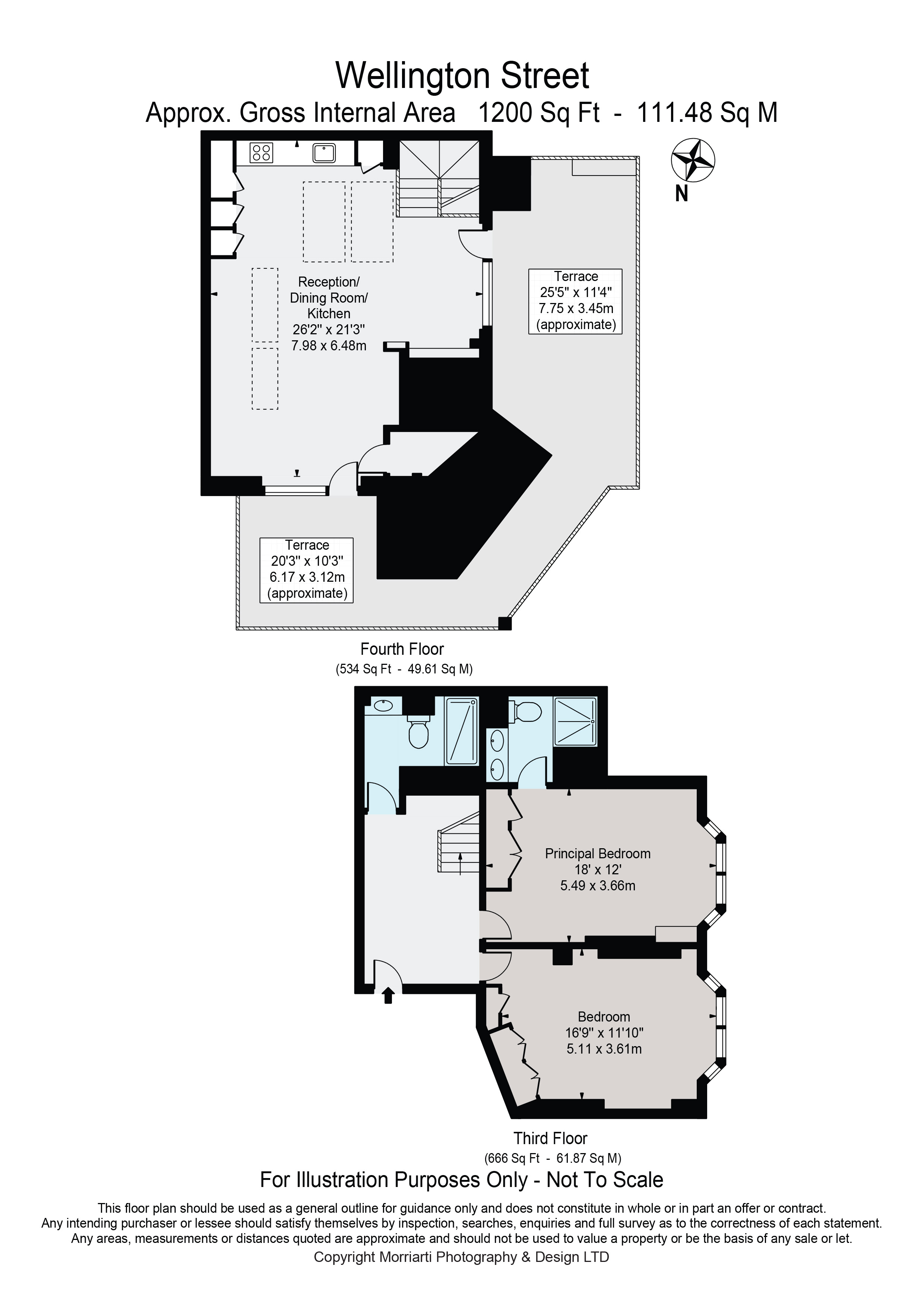 Flat O, 49, Wellington Street, London floorplan