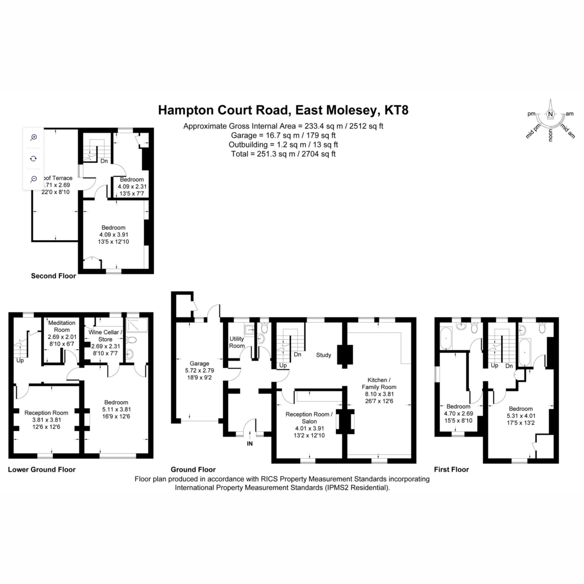 The Walls, Hampton Court Road, East Molesey floorplan