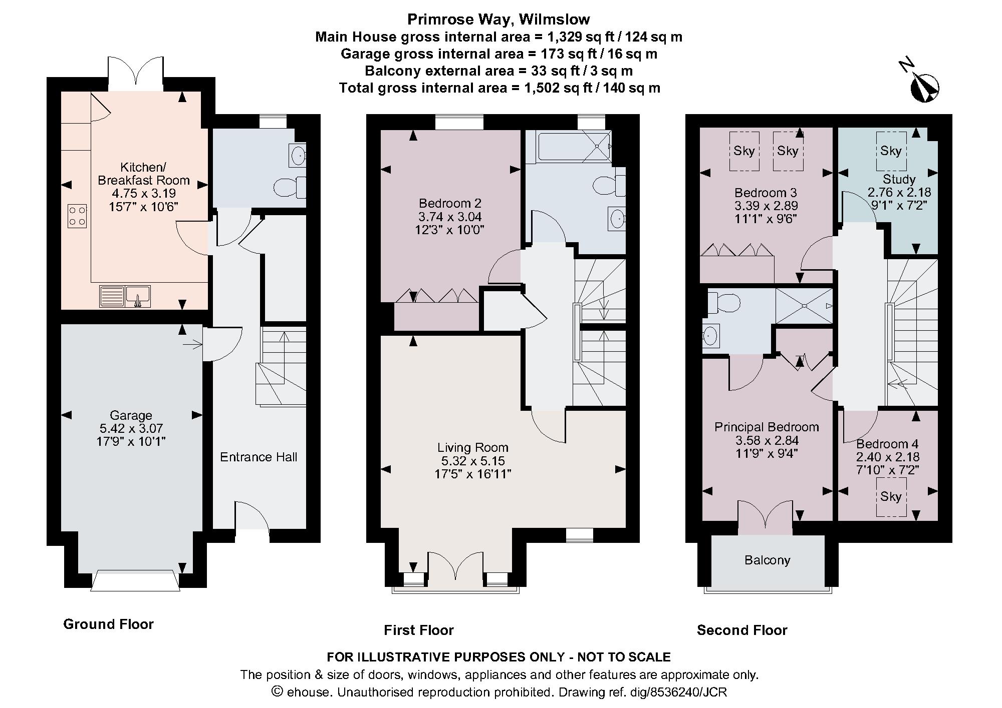 Primrose Way, Wilmslow, Cheshire SK9, 4 bedroom end terrace house for