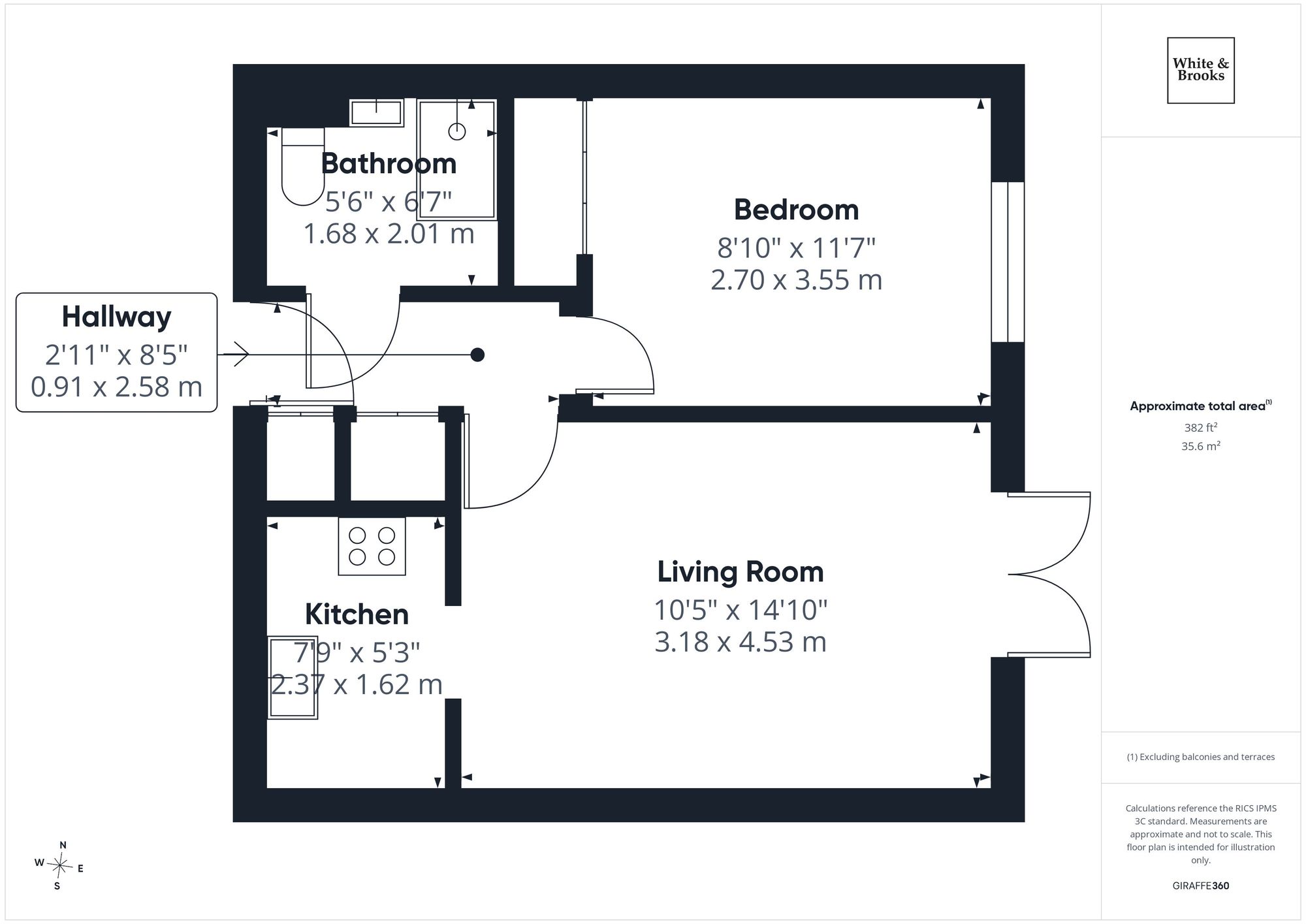Flat 6, Rose Court St. Cyriacs, Chichester floorplan