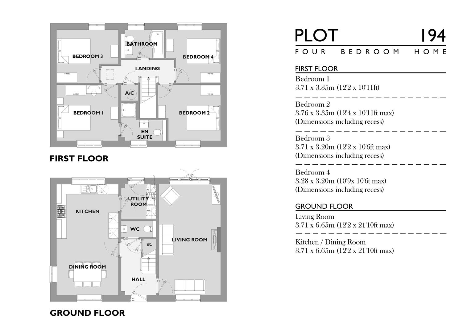 Plot 194, 31, The Drove, Weymouth floorplan