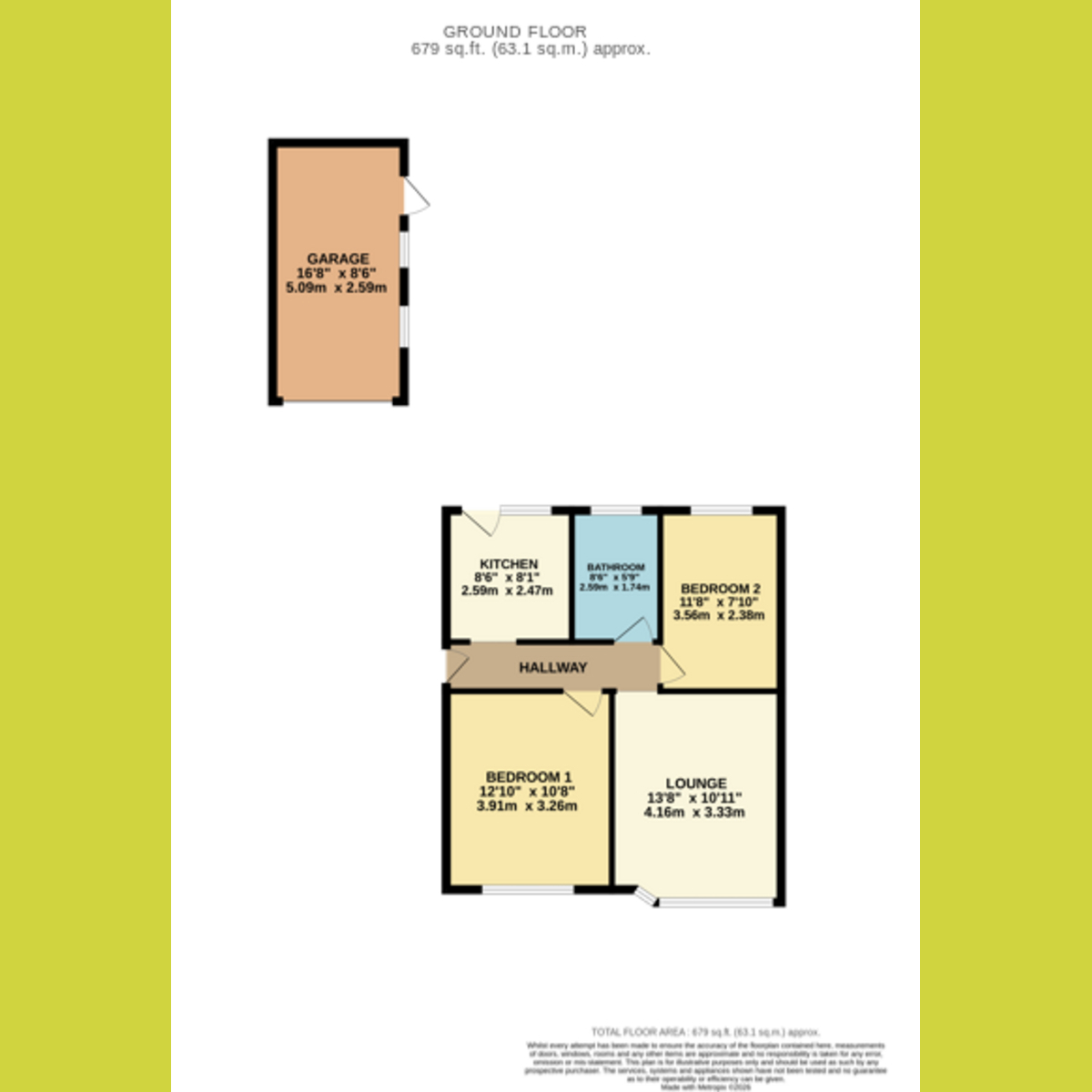 9, Parklands, Rochford floorplan