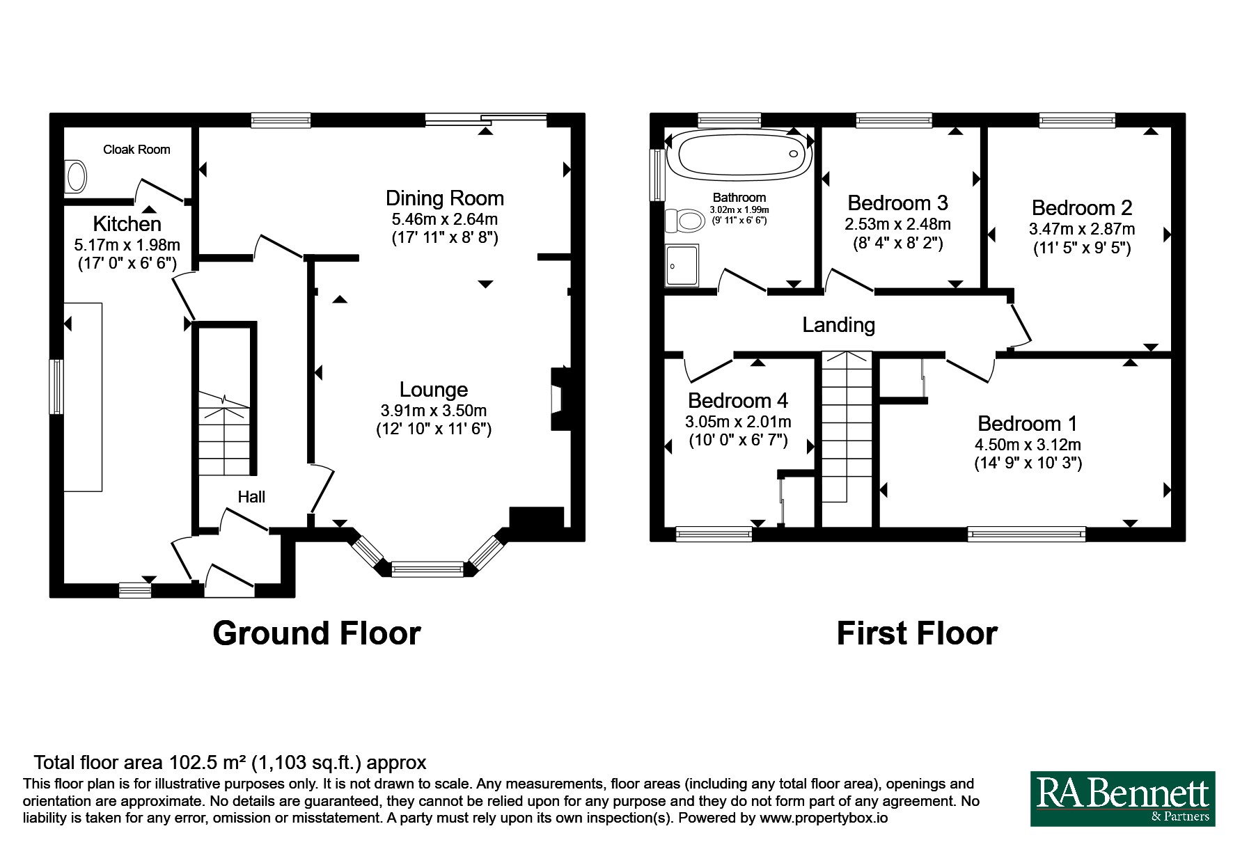 4, St. Matthews Close, Evesham floorplan