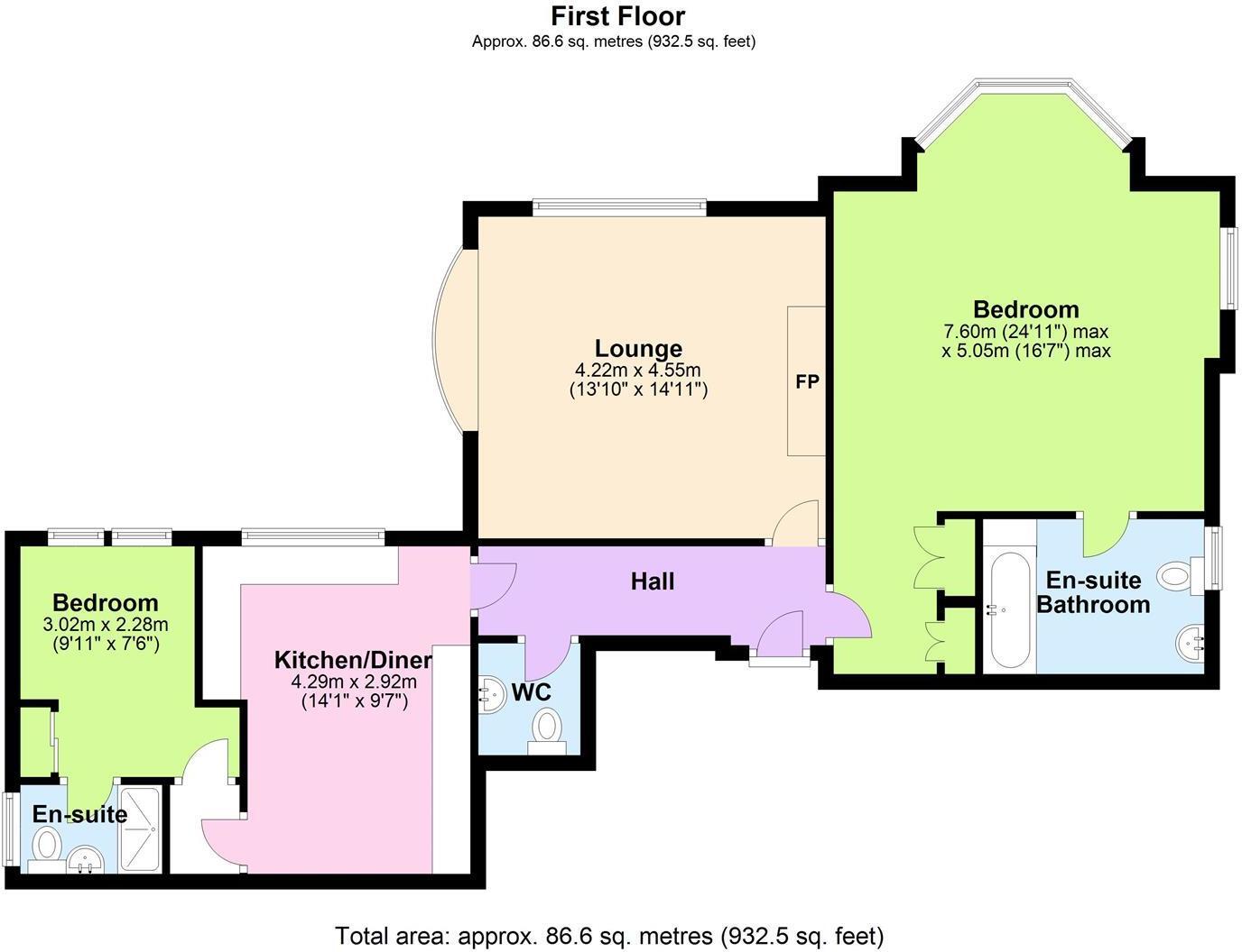 Flat 4, Old Edwalton House, 252, Melton Road, Nottingham floorplan