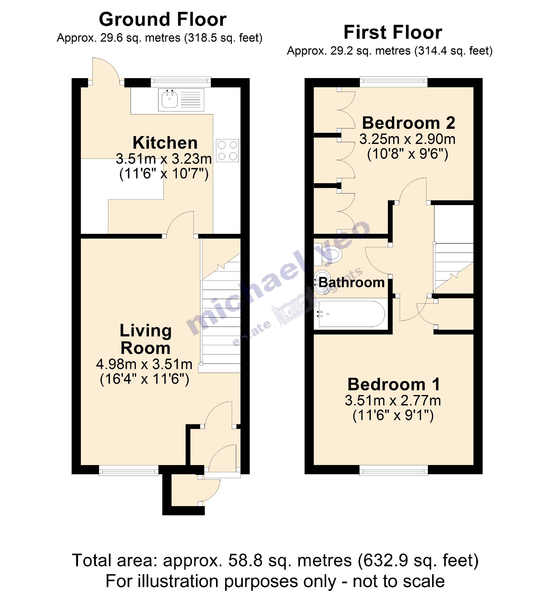 2 Bedrooms Terraced house for sale in Robeson Way, Borehamwood, Herts WD6