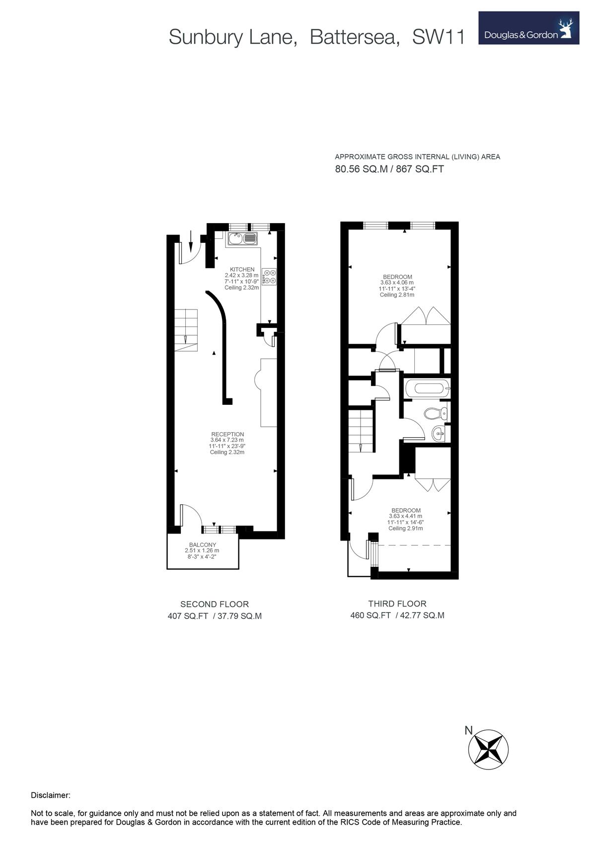 2 Bedrooms Flat for sale in Sunbury Lane, London SW11