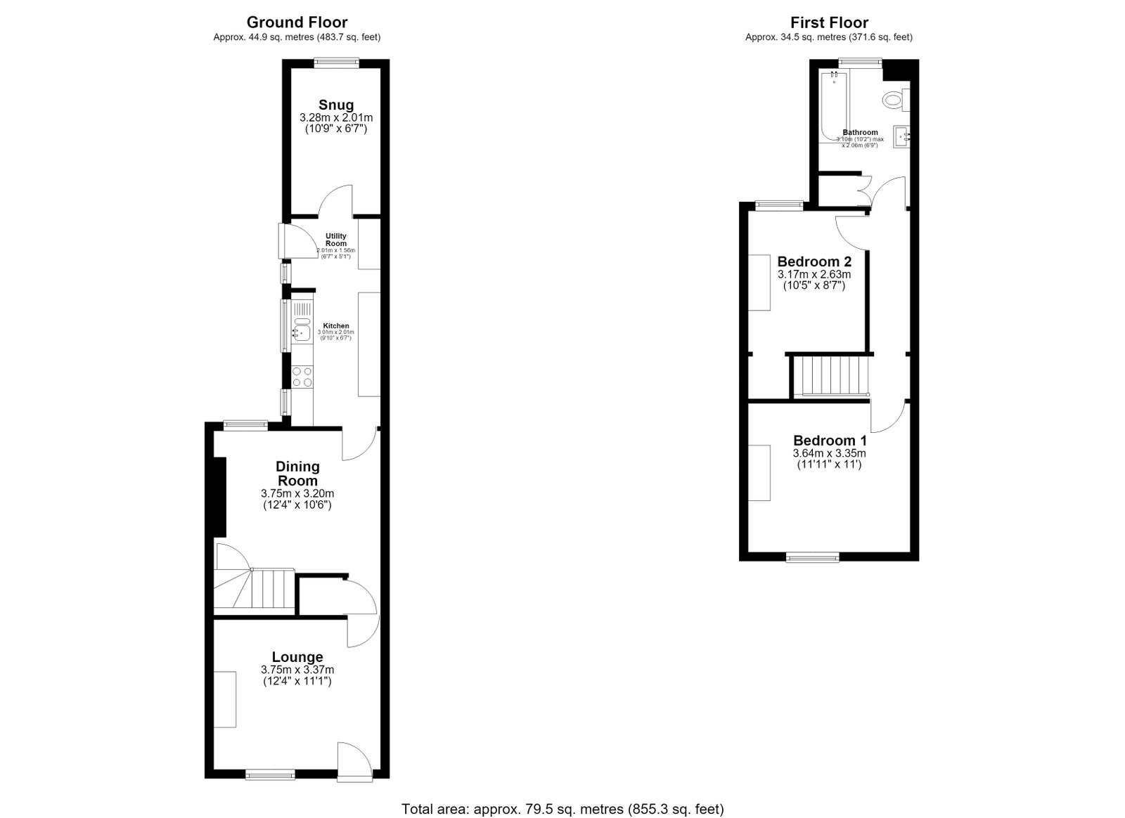13, Harborough Road, Rushden floorplan