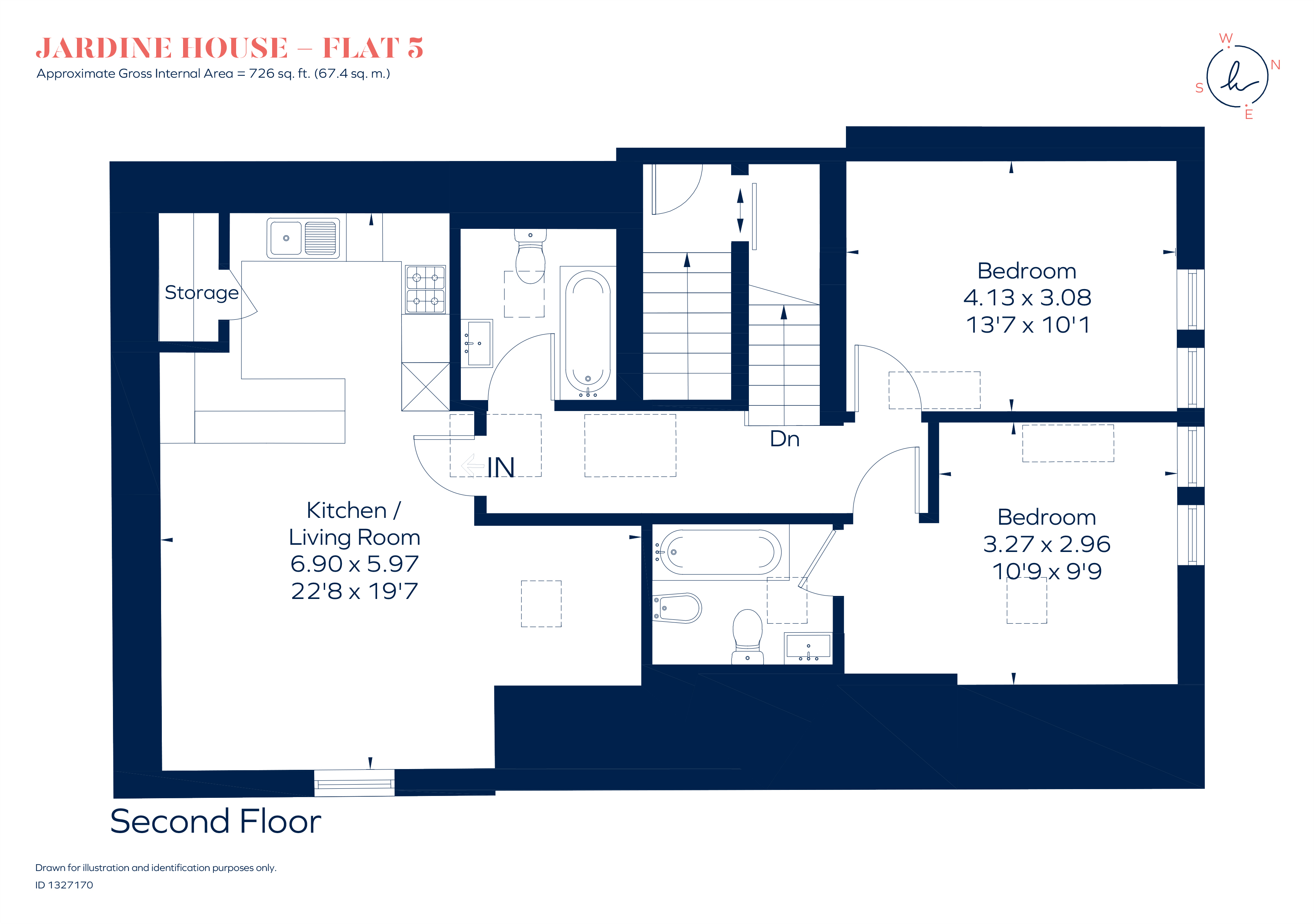 Flat 1, Sanford House 1b, Claremont Road, Teddington floorplan