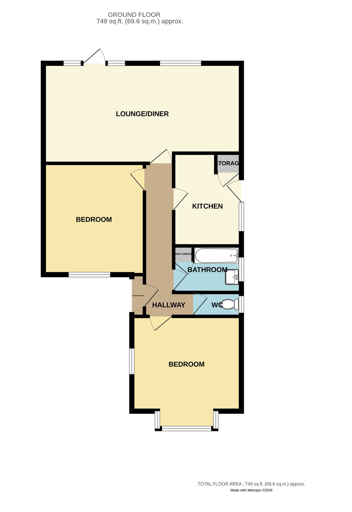 4, Picton Gardens, Rayleigh floorplan