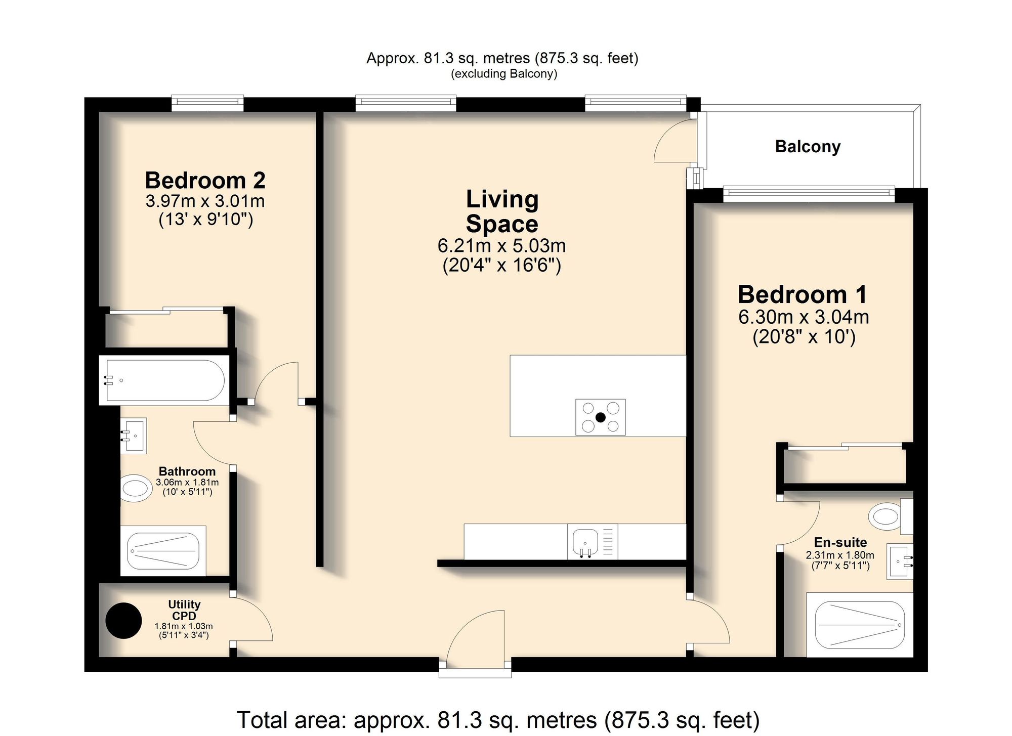 Apt 603, Hallam Towers 272A Fulwood Road, Sheffield floorplan