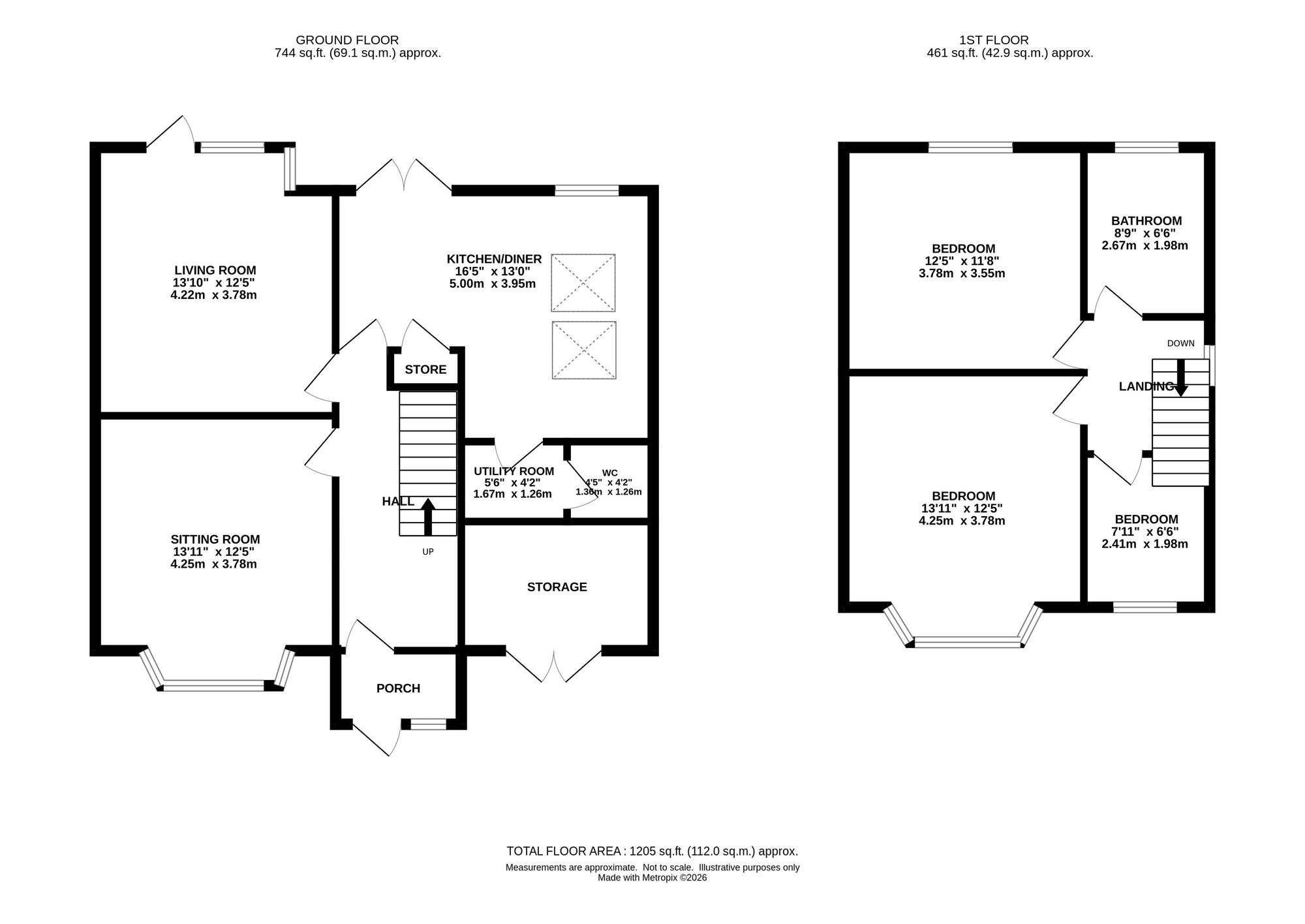 43 Ridge Road, Stockport floorplan