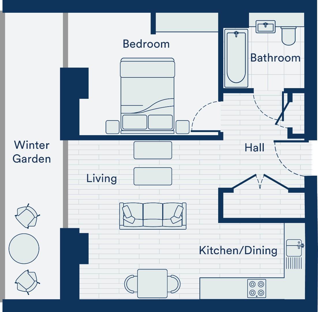 2606, Beorma Tower, Birmingham floorplan