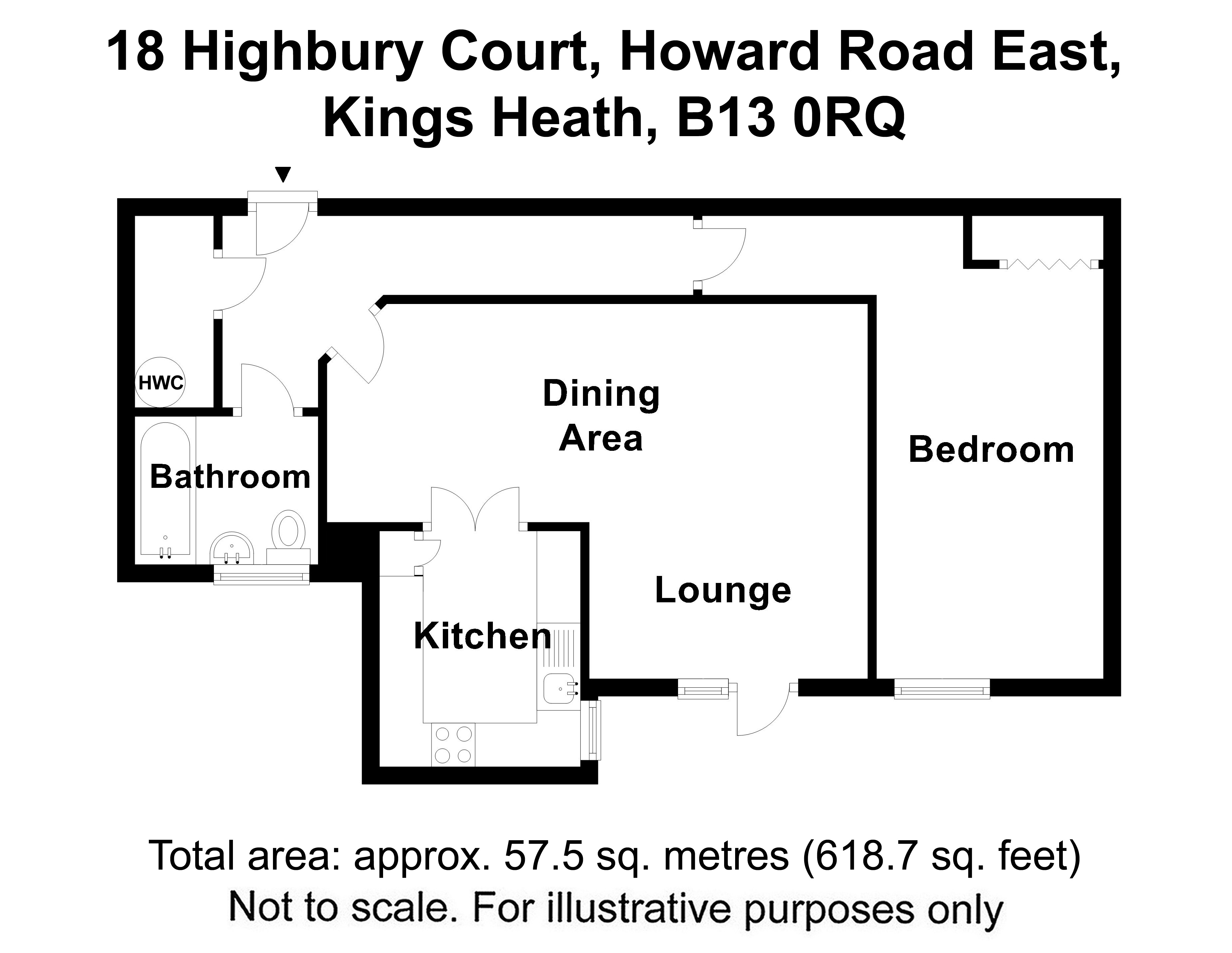 1 Bedrooms  for sale in Flat 18, Highbury Court, Howard Road East, Kings Heath, Birmingham B13