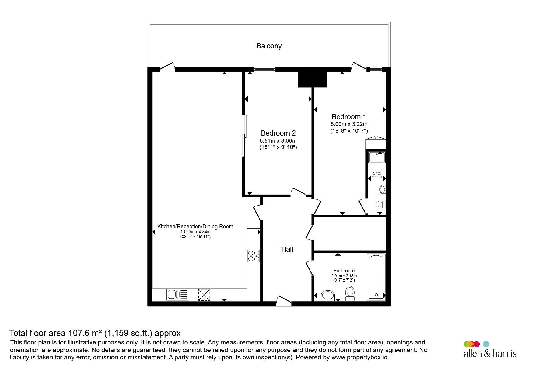 202, David Morgan Apartments, Barry Lane, Cardiff floorplan