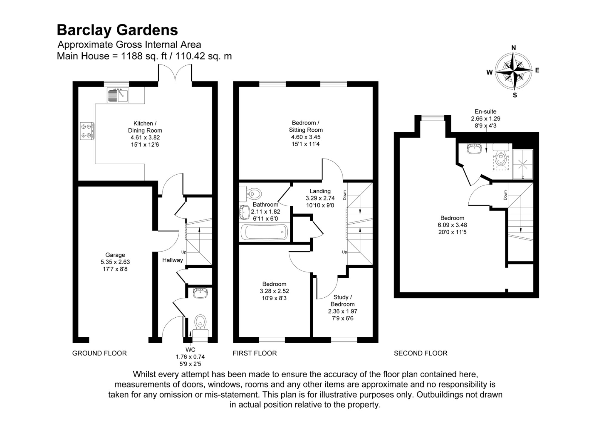 4 Barclay Gardens, Stevenage, Hertfordshire floorplan