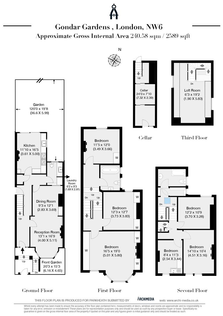 45, Gondar Gardens, London floorplan